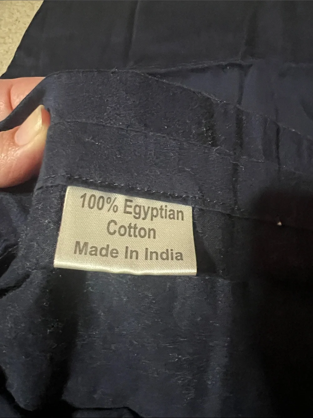 1 Navy 100% Egyptian cotton pillow case